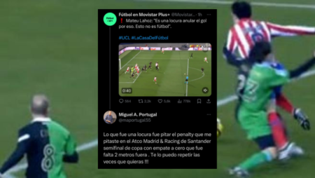 El zasca de Miguel Ángel Portugal a Mateu Lahoz recordando la semifinal de Copa del Rey entre Atlético y Racing